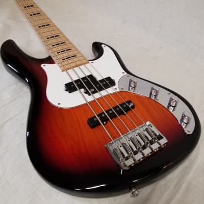 Zon Mosaic Mojo 5 String P/J Electric Bass Guitar, Ash Body, Maple Fingerboard, Brown Sunburst W/ Ba image 5