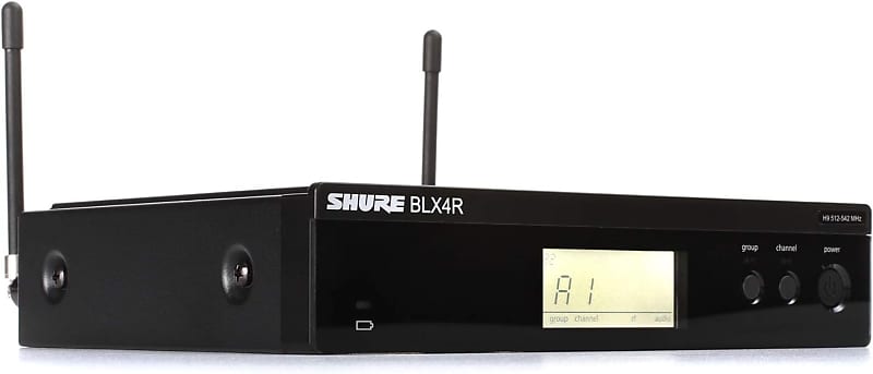 Shure BLX4R Single Channel Rack Mount Wireless Receiver with Frequency QuickScan, XLR and 1/4-inch Outputs - for use with BLX Wireless Systems (Transmitter Sold Separately) | H9 Band image 1