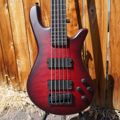 Spector NS Pulse-II Black Cherry Matte 5-String Electric Bass Guitar (2022) image 4