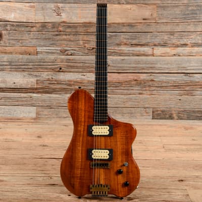 Steve Ezzo Custom Headless 6-String Guitar Koa image 4