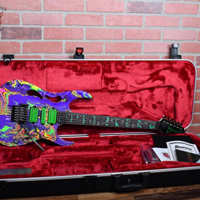 Ibanez Pia77BON Steve Vai Signature Limited Edition Brilliance of Now Hydro Dip Glow in the Dark Japan 2023 w/OHSC image 2