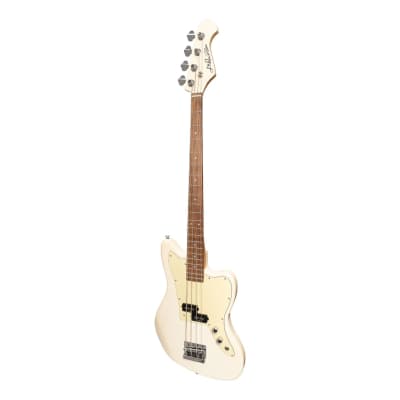 J&D Luthiers | 4-String JM-Style Electric Bass Guitar | Cream for sale