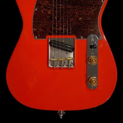 T Style Esquire Parstcaster - Fiesta Red - 2024 - Solid Rosewood Neck - GFS Rail Humbucker - Fender GigBag image 1