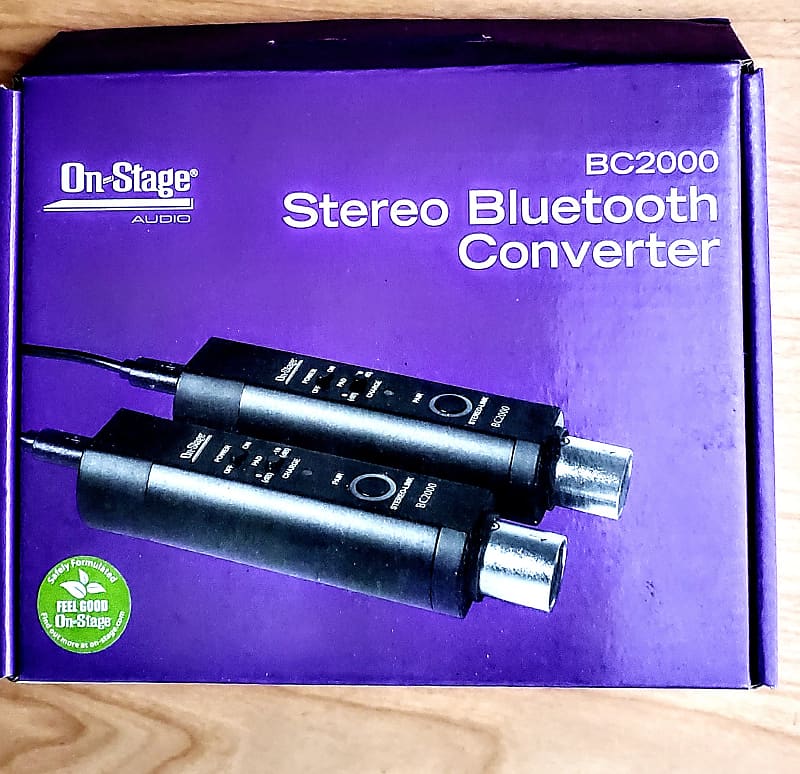 OnStage Stereo bluetooth converter BC2000 2018 Black Reverb