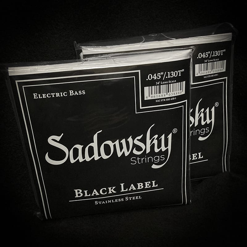 Sadowsky Black Label String set Stainless Steel round wound long scale 45-130  (2- sets) image 1