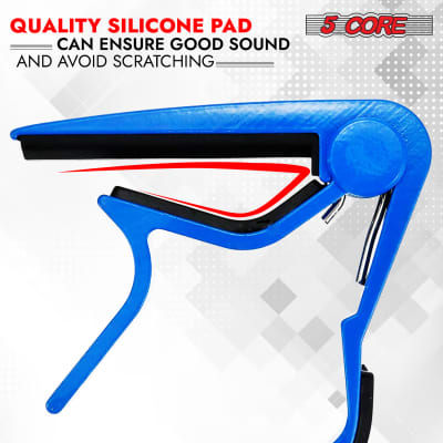 5 Core Capo Acoustic Electric Guitar 6 String Kapo Quick And Easy Adjustment Classic Clip For Banjo Mandolin Or Ukulele Capotraste Para Guitarra image 9
