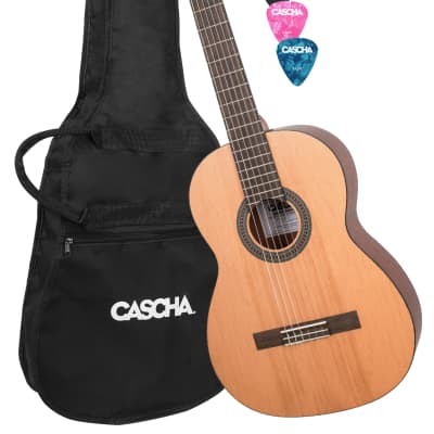 Cascha HH2078 - 4/4 Classical Guitar w/ Bag & Picks image 2