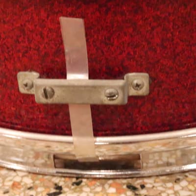 Stewart 5.5x14" Snare Drum Red Sparkle Vintage 1970's MIJ image 3