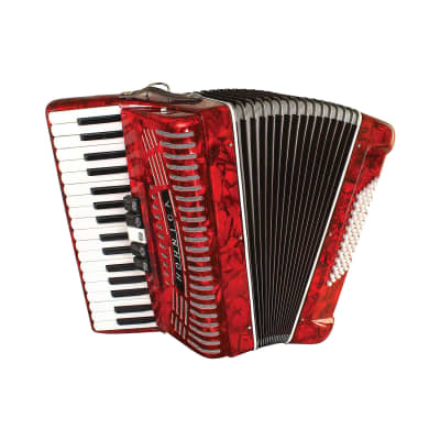 3083 - Red Hohner Arietta IIM Piano Accordion LMM 34 72 | Reverb