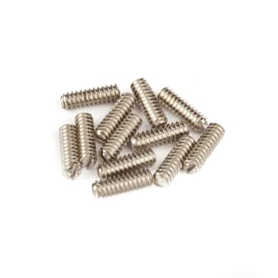 Fender American Vintage Telecaster Saddle Height Screws, Slotted, Nickel (12)