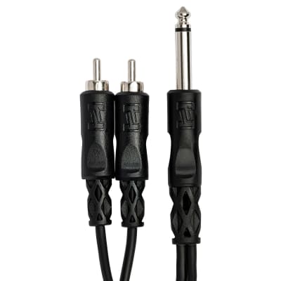 Hosa  YPR-124 Y Cable 1/4" Ts - Rca image 3