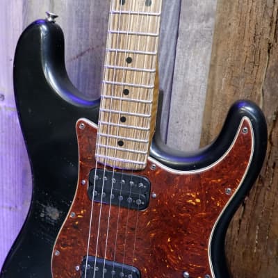 Keith Holland Custom S-ANS #1326 - Black Nitro with Red Tortoiseshell Pickguard image 7
