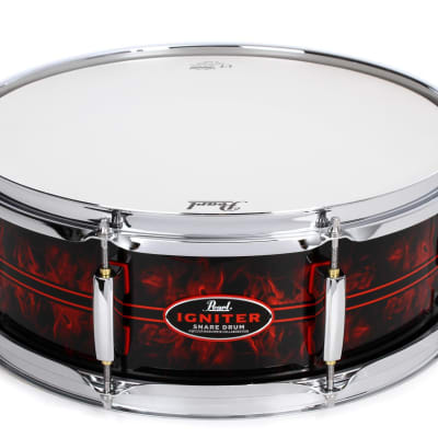 Pearl Casey Cooper Signature Igniter Snare Drum - 5 x 14-inch - Red/Black image 1