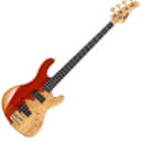 Cort Rithimic NAT Spalted Maple/Padouk Top 4-String Bass Natural, New, Free Shipping