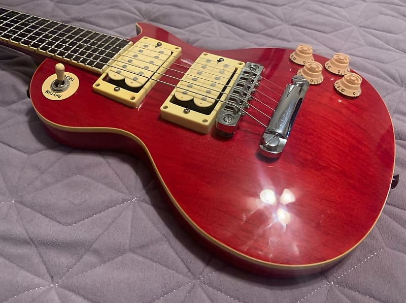 Samick Mini Les Paul - 1980's, Made in Korea, Transparent Red | Reverb