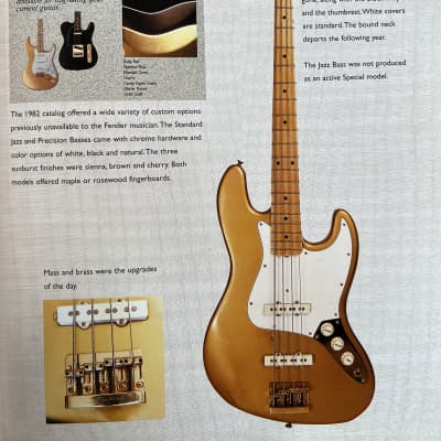 1981 Fender Collector's Series Jazz Bass - Atzec Gold - OHSC image 20