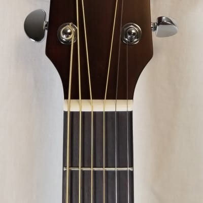 Yamaha Solid Sitka Spruce Top Cutaway Folk Acoustic/Electic Guitar, Mahogany, Vintage Natural image 7