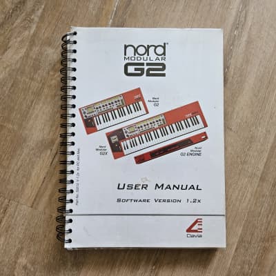 Clavia Nord Modular G2 User Manual + Software for the Synthesizer only. NO Instrument included.