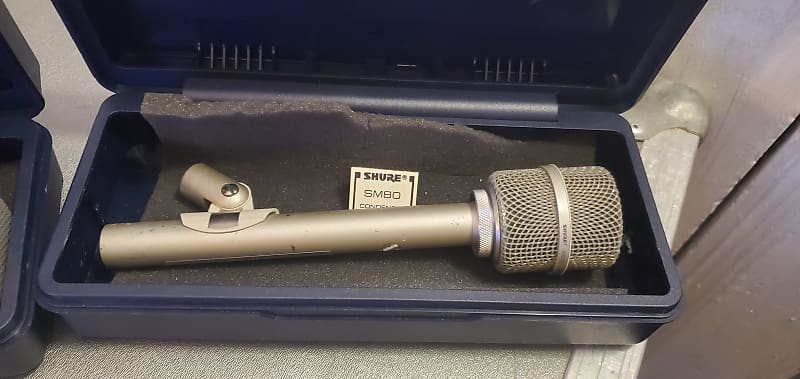 Shure SM80 1982 Pair Condenser Microphones image 1