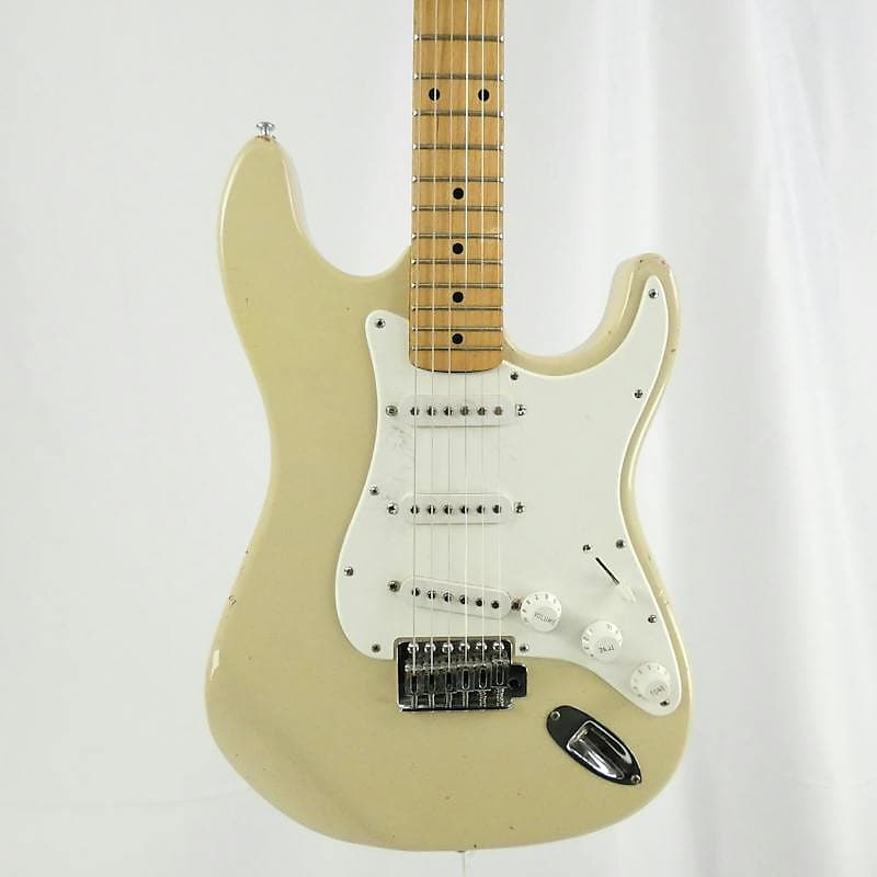 Used Harmony H80T 80S ELECTRIC GUITAR BEIGE Electric Guitars White image 1