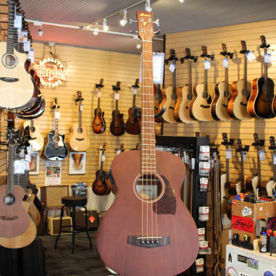 Gear4music San Francisco Semi Acoustic Bass Guitar 2020 Wine Red Reverb