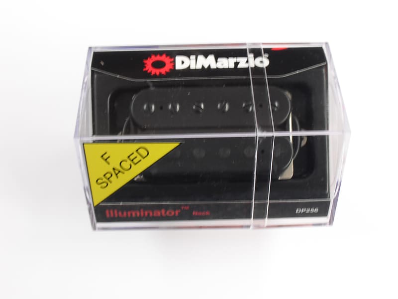 DiMarzio F-spaced Illuminator Neck Humbucker Black W/Black Poles DP 256 image 1