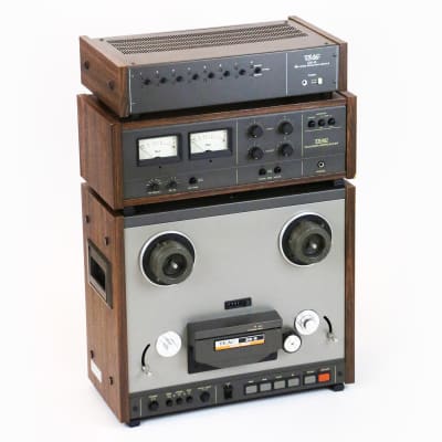 1970s Teac Tascam Recorder / Reproducer Faux Rosewood Laminated Cabinet Vintage 35-2 1/4” Stereo Analog Tape Machine Meter Bridge image 13