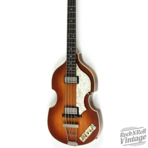 1990's Hofner V63 500/1 Violin Beatle Bass Sunburst image 2
