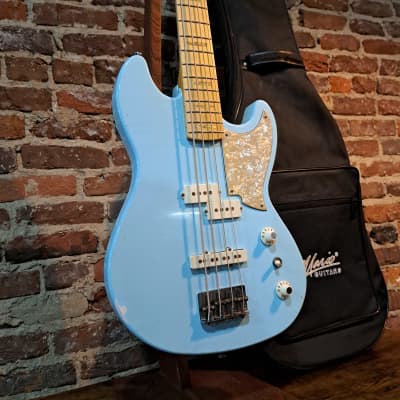 Mario Guitars Serpentine Bass w/ Gig Bag (2023 - Sonic Blue Relic) image 3