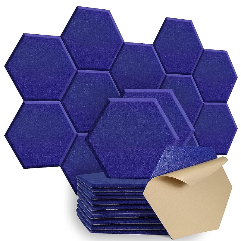 Sound Proof Panels Hexagon Self Adhesive 12 Pieces High Reverb