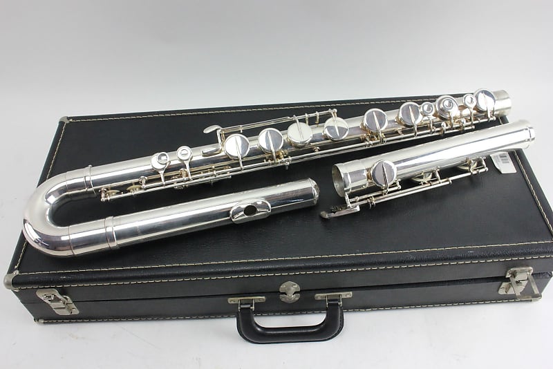 Opperman Wide Bore Bass Flute silver plated with trill keys Reverb