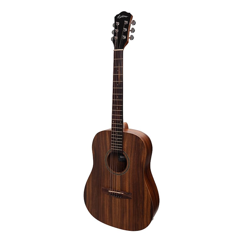 Martinez Acoustic-Electric Middy Traveller Guitar with Built-In Tuner (Rosewood) image 1