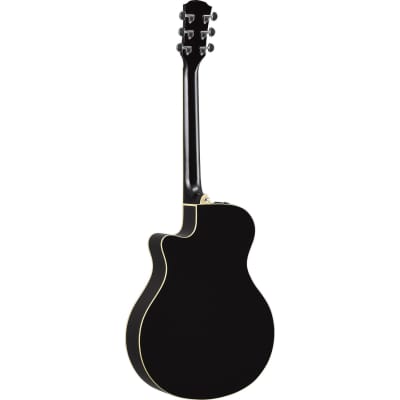 Yamaha APX600BL Thinline Acoustic-Electric Guitar, Black image 2