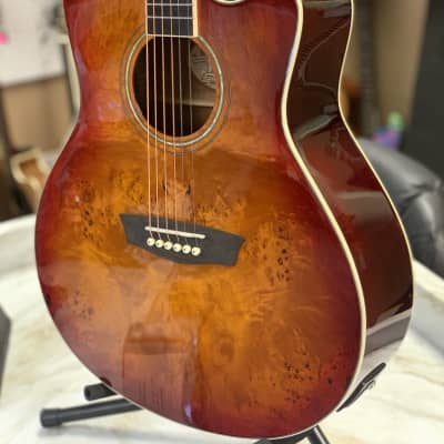 Washburn Deep Forest Burl ACE 2020s - Amber Fade image 10