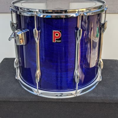 1990s Premier England Sapphire Blue Lacquer Finish 14 x 16" Mounted Tom - Looks And Sounds Great! image 1