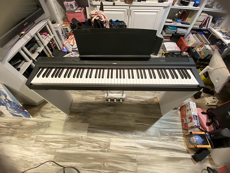 Yamaha P-125 Digital Piano with Pedal Unit Stand 2018 - Present Black and White image 1