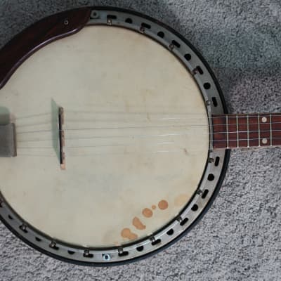 Vintage 1950s Harmony Kay 5 String USA Banjo Original Kluson Tuner Worn In Cool image 2