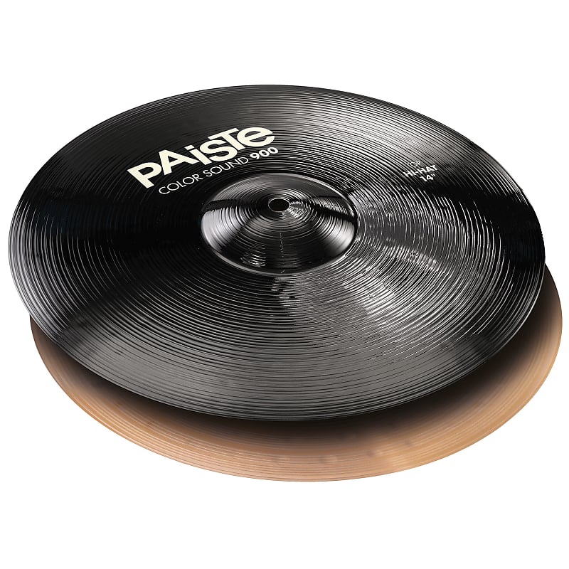 PAISTE - 900CS-BKHSEH14 - Paiste 900 Color Sound Sound Edge Hi Hat 14 - Black image 1