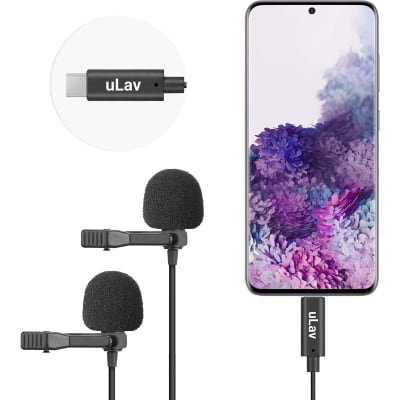 LV1-UC | Digital Lav Omni Clip-on Mic with USB Type-C Connector | Movo