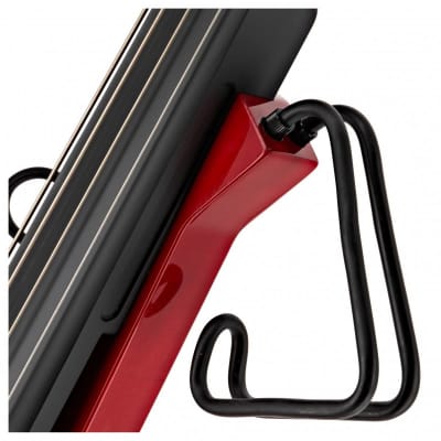 STAGG Transparent Red Electric Double Bass with Gigbag Plus 1/4" Output EUB Electric Upright Bass image 8