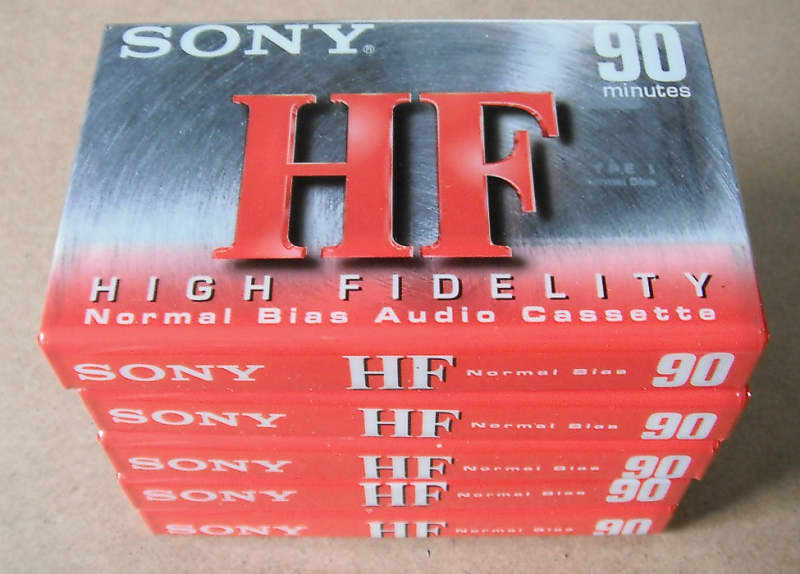 Sony HF 90 Normal Bias Blank Cassettes - 90-min ( 2PK BUNDLE Sealed )  27242431317