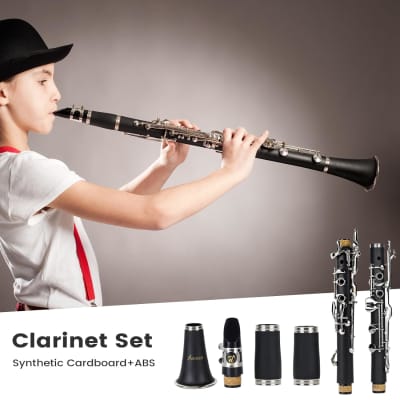 G Flat Clarinet, Bb Clarinet With Hard Case Bag, Gloves, Cleaning Cloth, Mouthpiece (G Flat) image 5