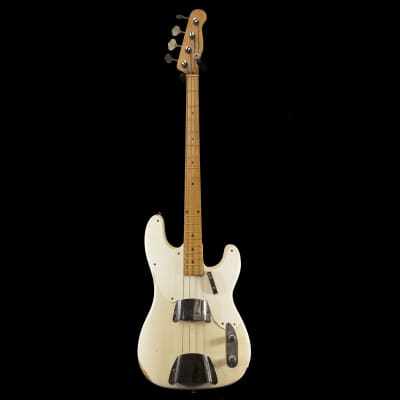 Fender 1957 Precision Bass Guitar in Olympic White USA, Pre-Owned image 3