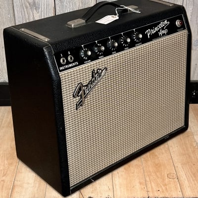Pristine 1965 Fender Princeton Combo AA964 Guitar Amp (Non Reverb )  Black Panel & Black Tolex image 2