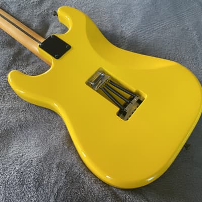 2023 Del Mar Lutherie Surfcaster Strat Floyd Rose Graffiti Yellow - Made in USA image 10
