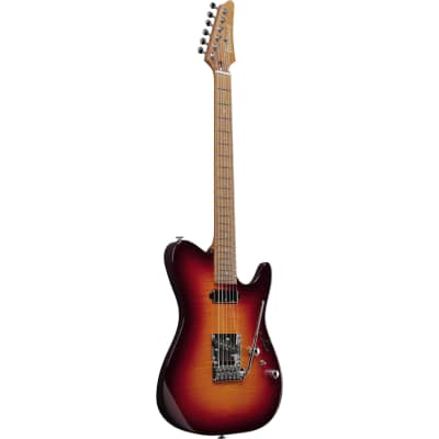 Ibanez AZS2200F STB Prestige 6 String Electric Guitar in Sunset Burst image 4