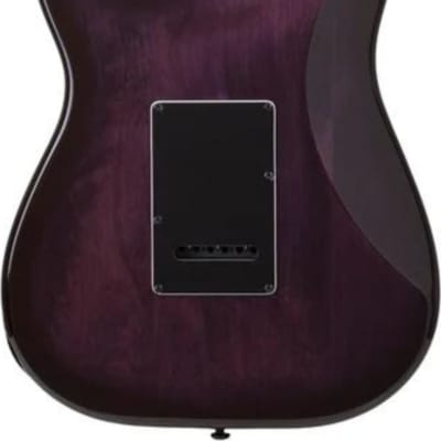 Schecter Traditional Pro Electric Guitar, Ebony Fingerboard, Transparent Purple Burst image 3