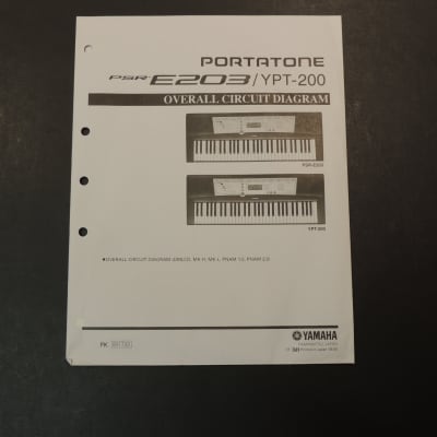 Yamaha Portatone E203 / YPT-200 Overall Circuit Diagram [Three Wave Music]