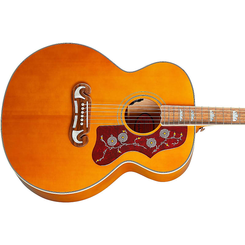 Epiphone J-200 Acoustic-Electric Guitar Aged Natural Antique