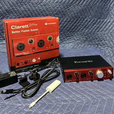 Focusrite Clarett 2Pre Thunderbolt Audio Interface | Reverb